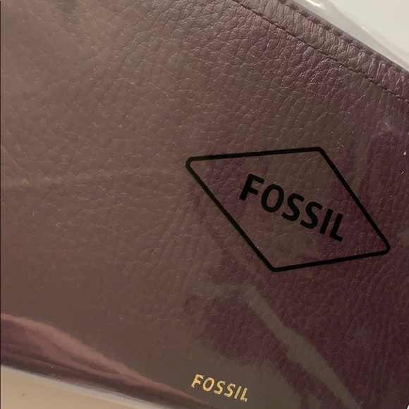 Cell Phone Logan RFID Clutch Leather Fossil Wallet Card Holder Check Book Bill - Picture 4 of 16